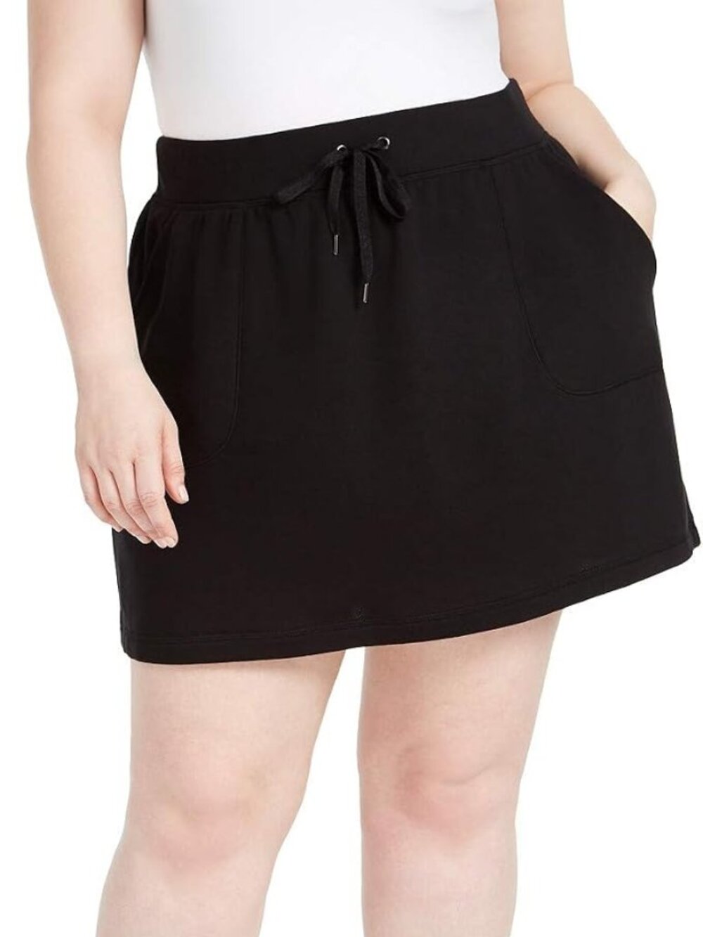 Ideology Womens Activewear Plus Size Drawstring Waist Skort